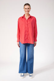 Fairbanks Stripe Shirt - Red