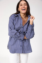 Fairbanks Stripe Shirt - Navy