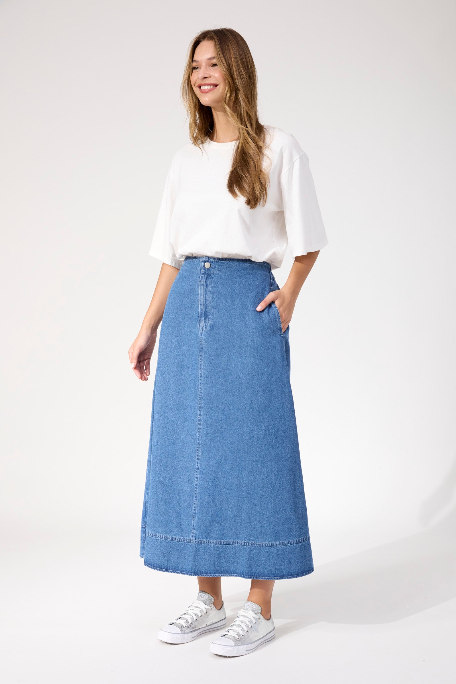Denver Denim Skirt - Blue