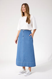 Denver Denim Skirt - Blue