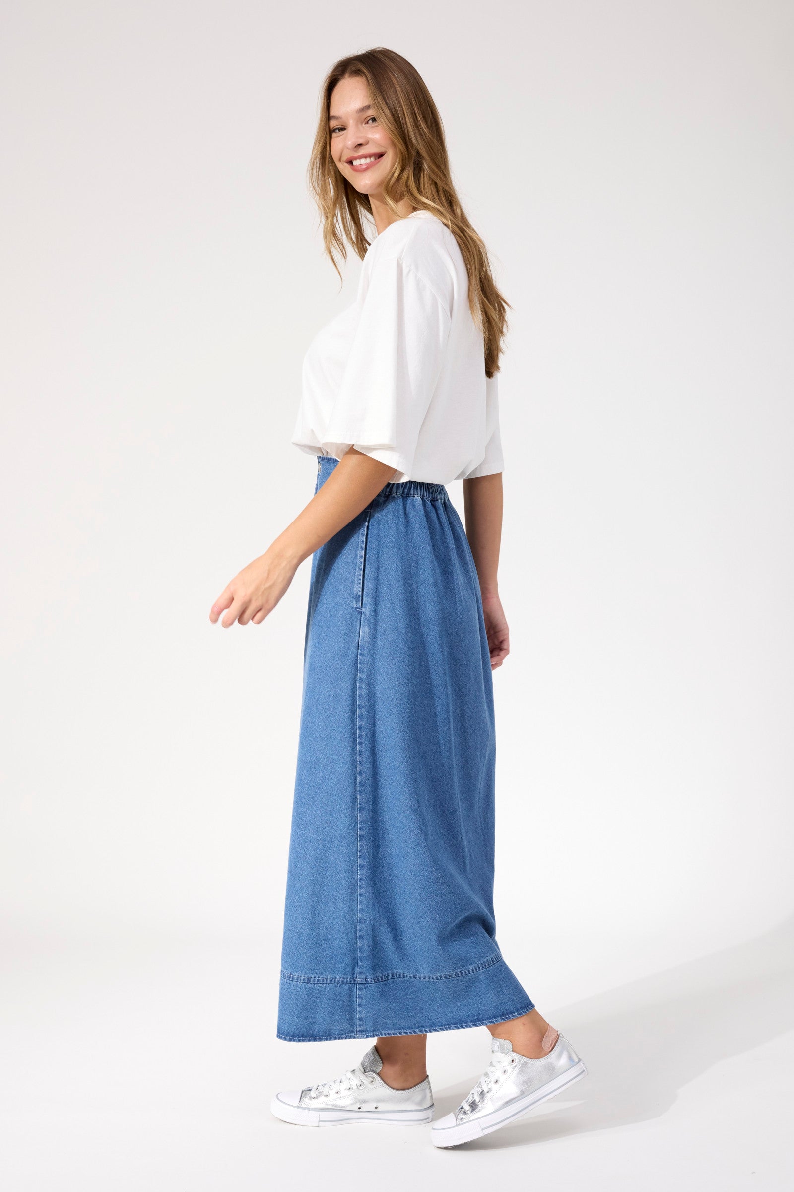 Denver Denim Skirt - Blue