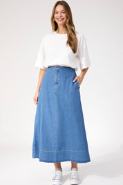Denver Denim Skirt - Blue