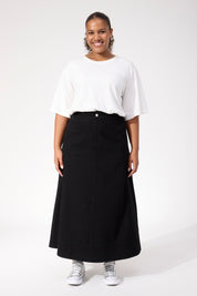 Denver Denim Skirt - Black