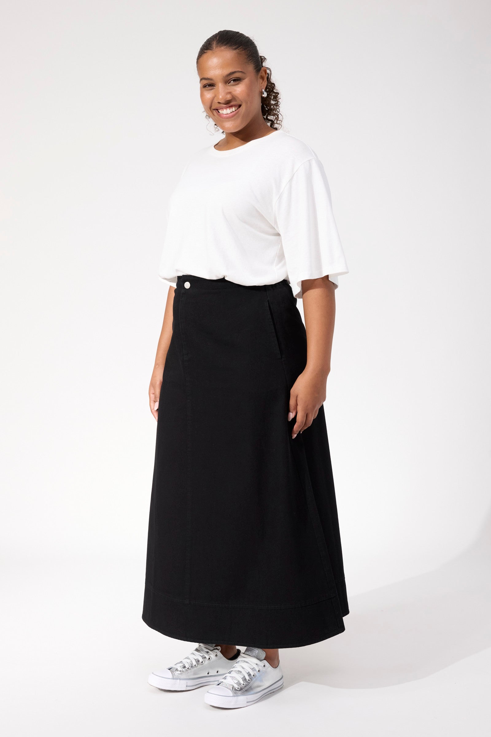 Denver Denim Skirt - Black