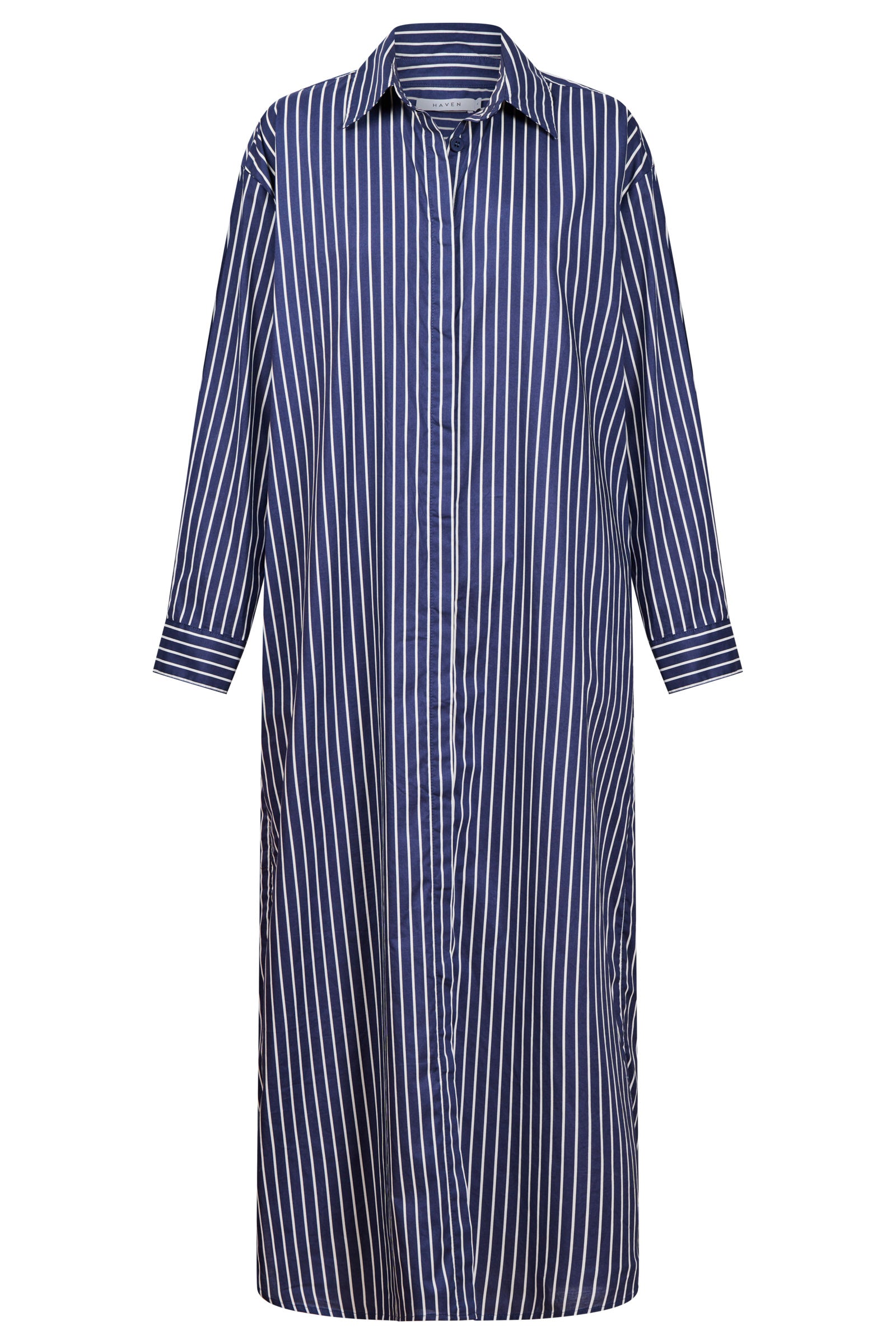 Fairbanks Stripe Shirt Dress - Navy