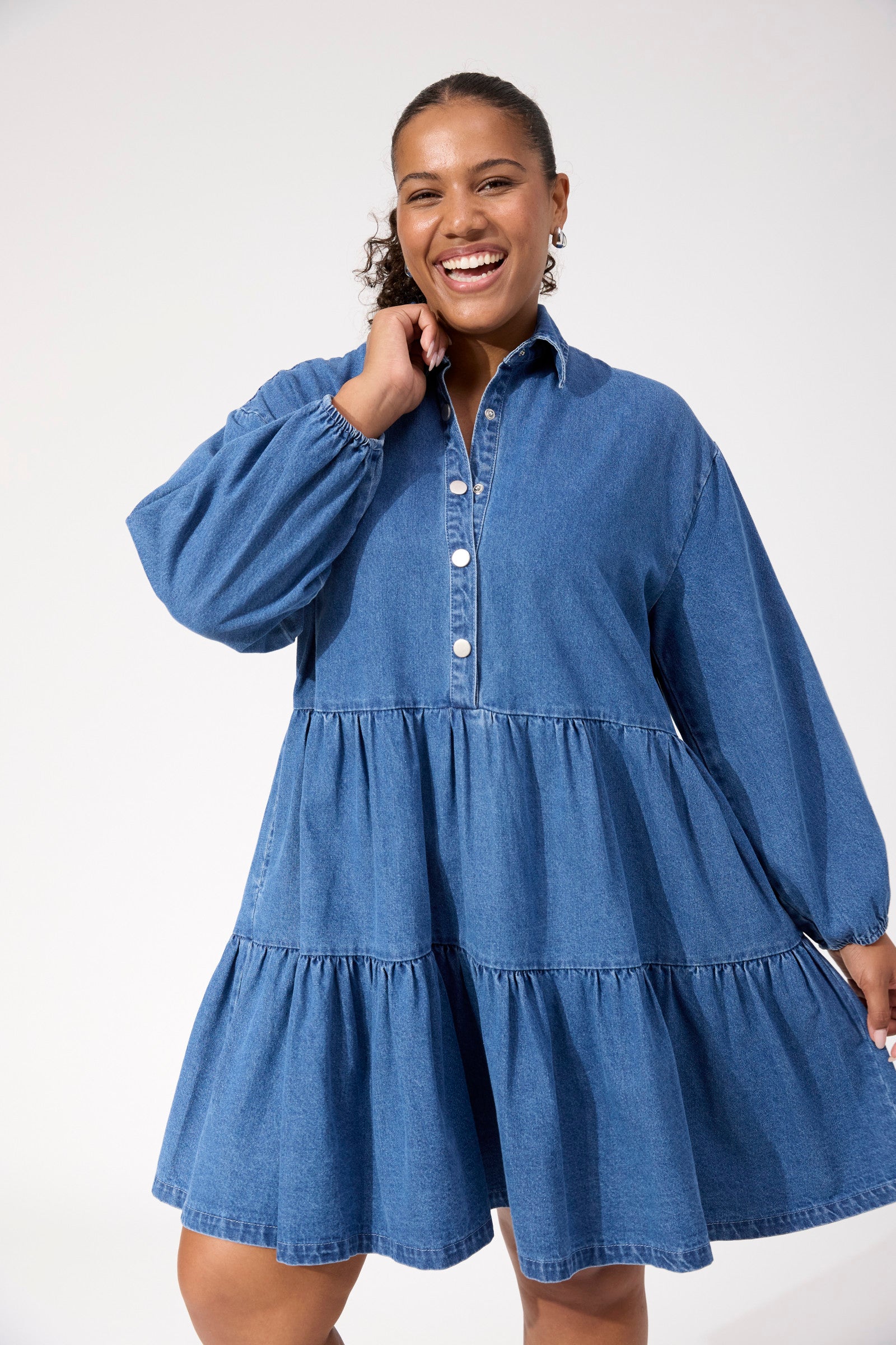Denver Denim Dress - Blue