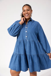 Denver Denim Dress - Blue