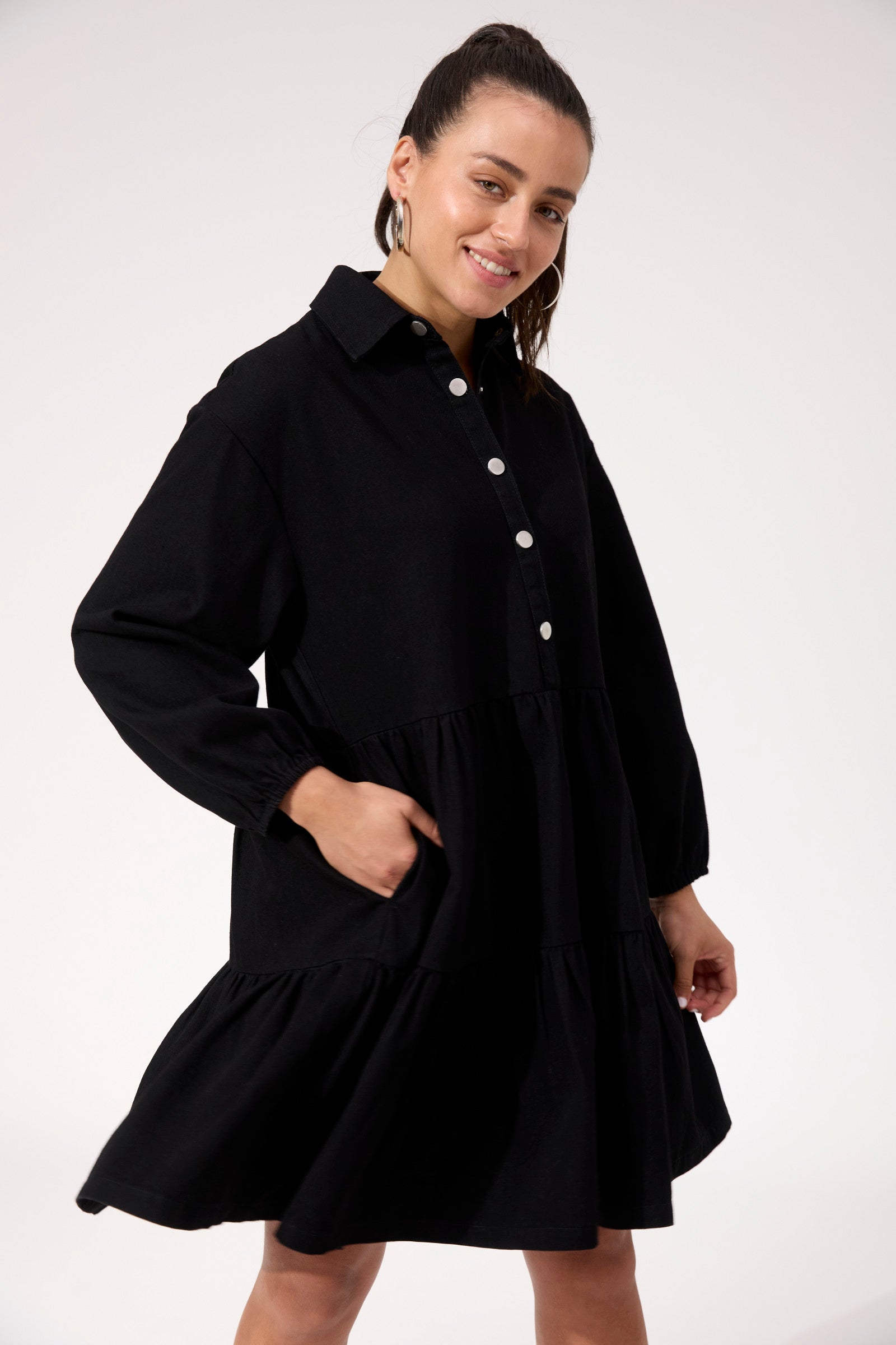 Denver Denim Dress - Black