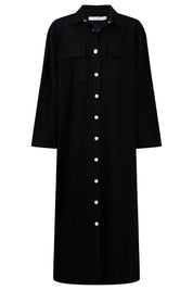 Denver Denim Shirt Dress - Black