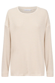 Levi Stripe Long Sleeve Tshirt - Latte
