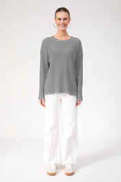 Levi Stripe Long Sleeve Tshirt - Black