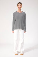 Levi Stripe Long Sleeve Tshirt - Black