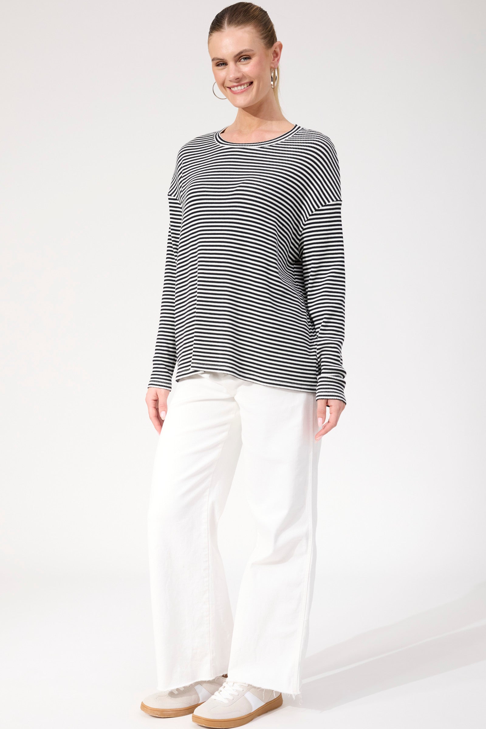 Levi Stripe Long Sleeve Tshirt - Black