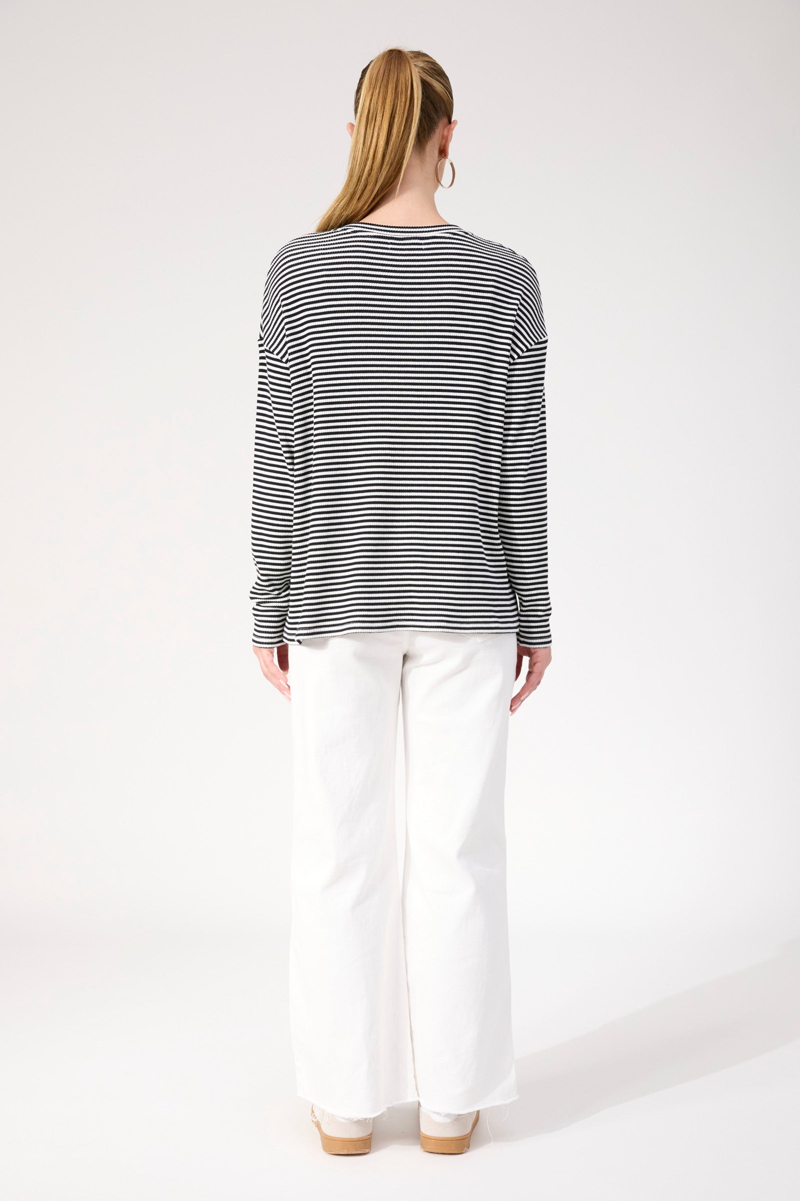 Levi Stripe Long Sleeve Tshirt - Black