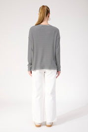 Levi Stripe Long Sleeve Tshirt - Black