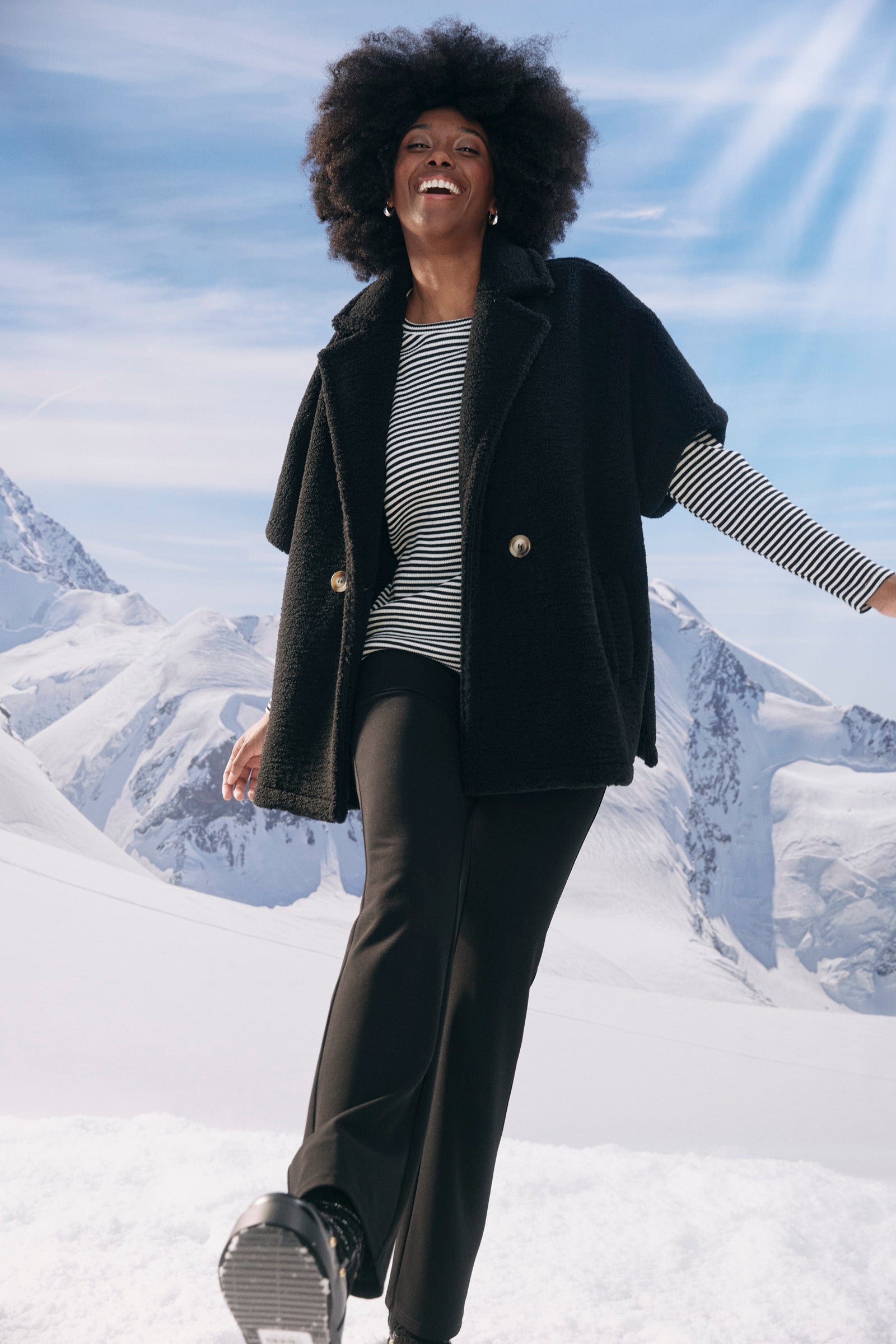 Levi Stripe Long Sleeve Tshirt - Black