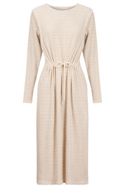 Levi Stripe Tshirt Dress - Latte