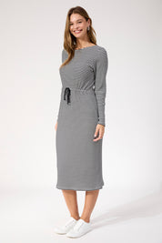 Levi Stripe Tshirt Dress - Black