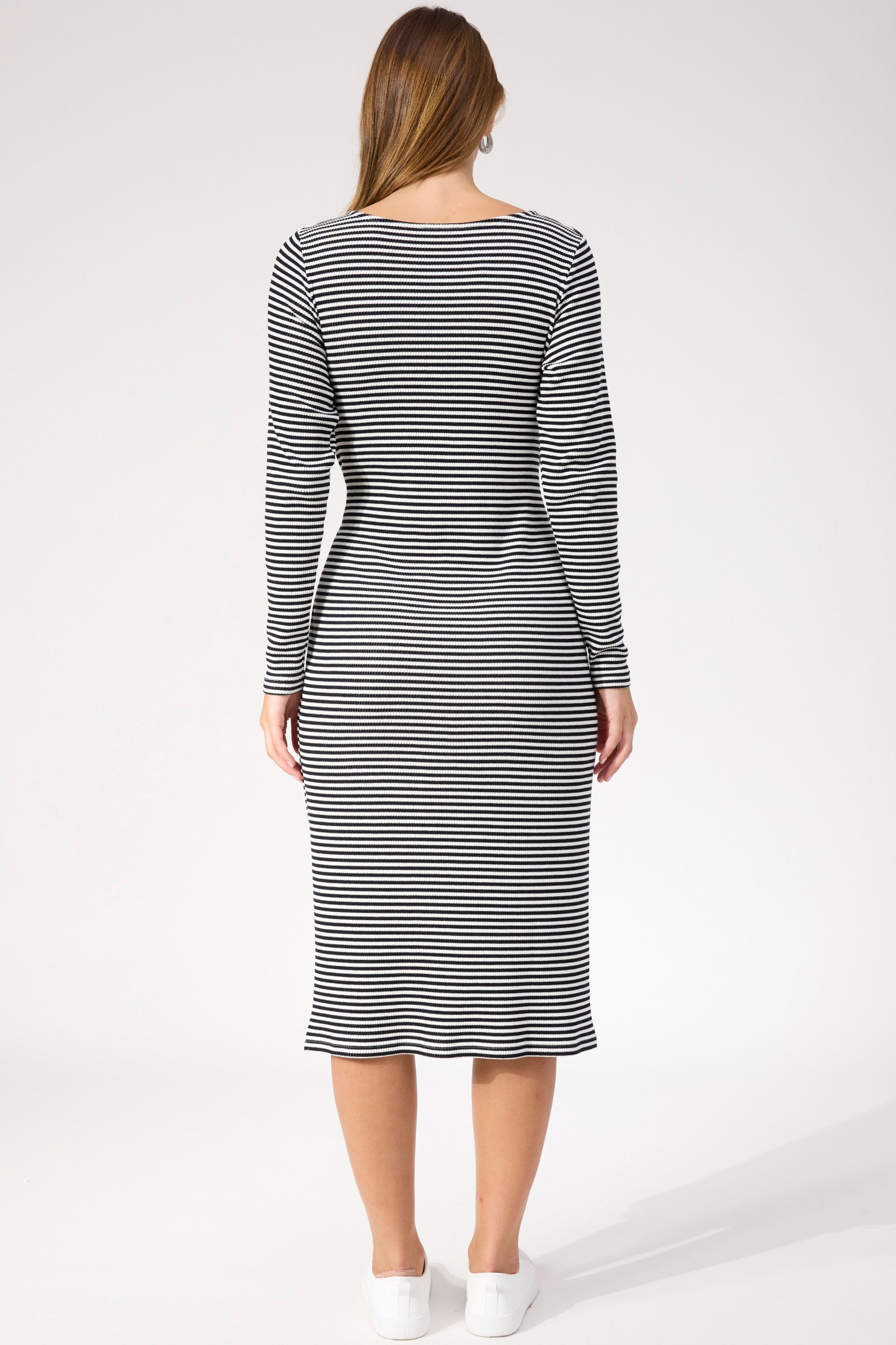 Levi Stripe Tshirt Dress - Black