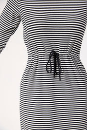 Levi Stripe Tshirt Dress - Black