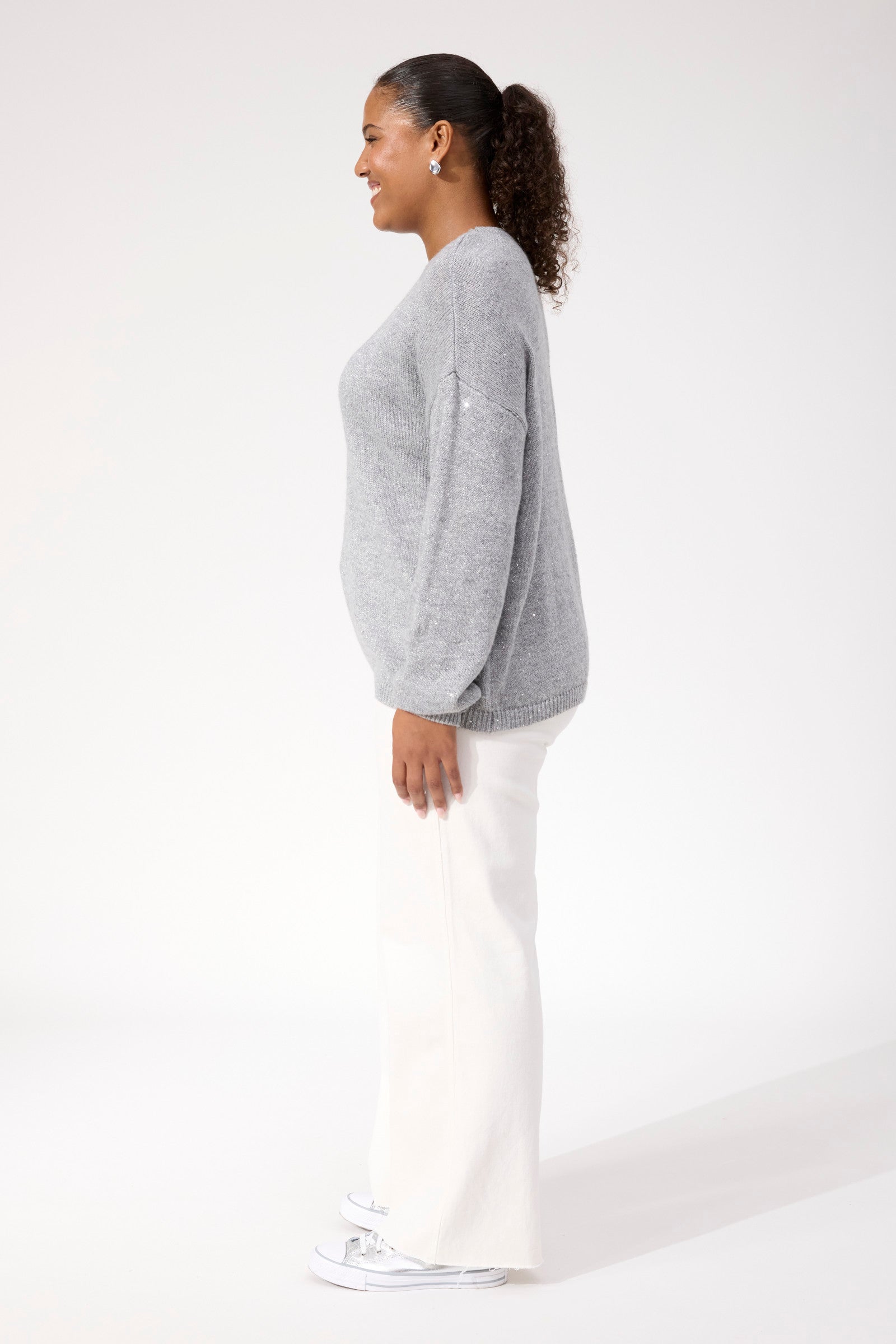 Salla Sparkle Jumper - Silver