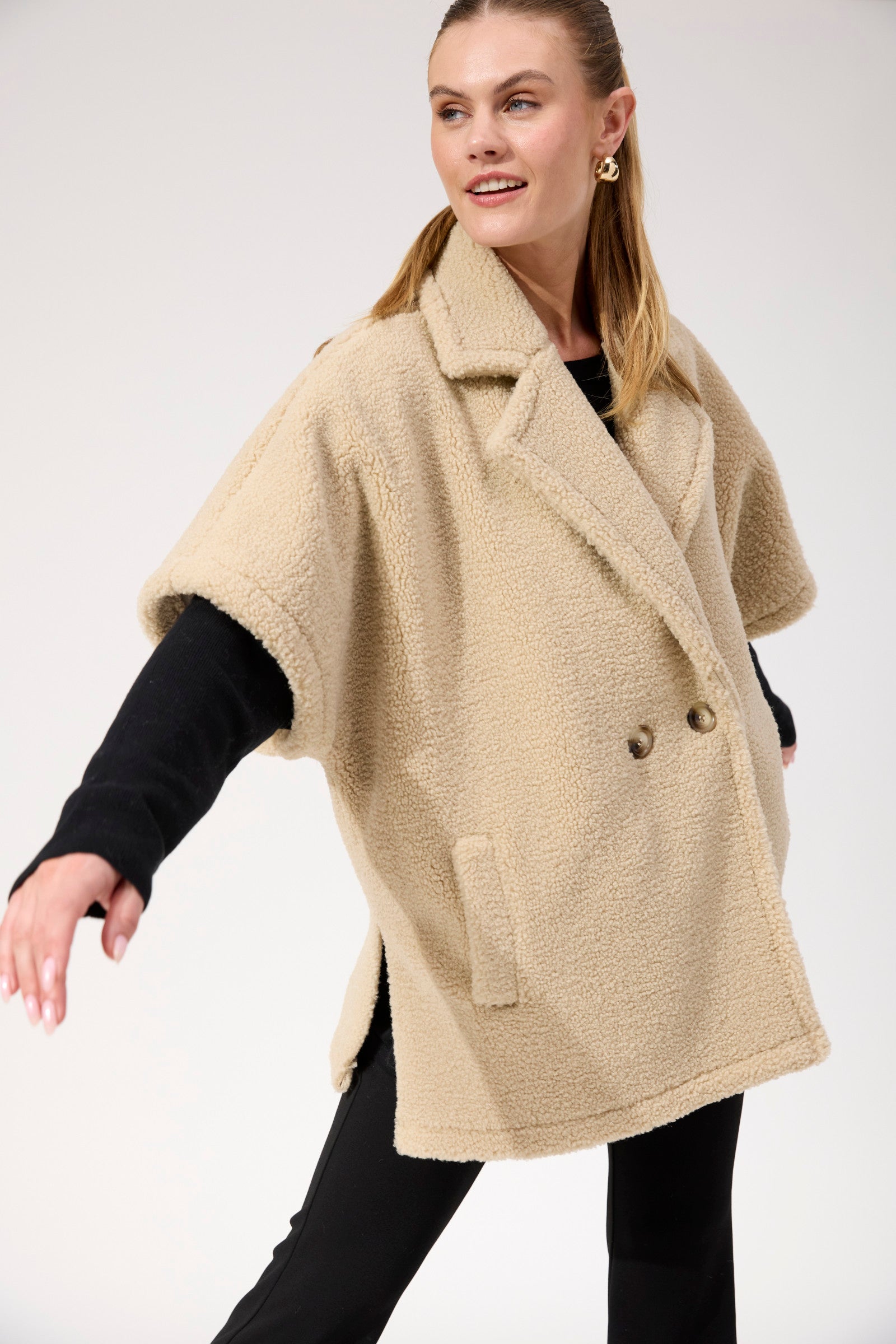 Jackson Oversized Vest - Natural