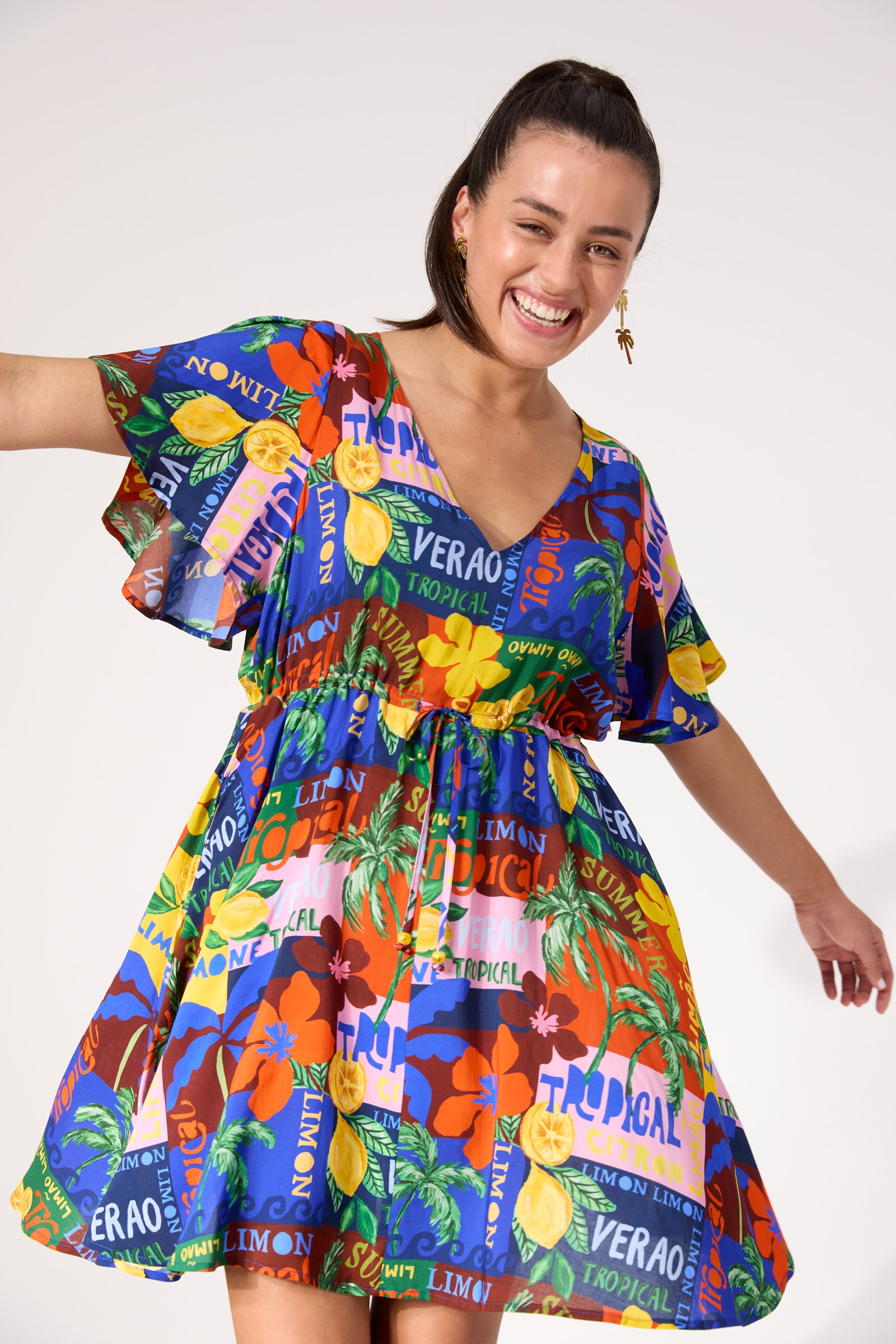 Odyssey Tie Dress - Tropical