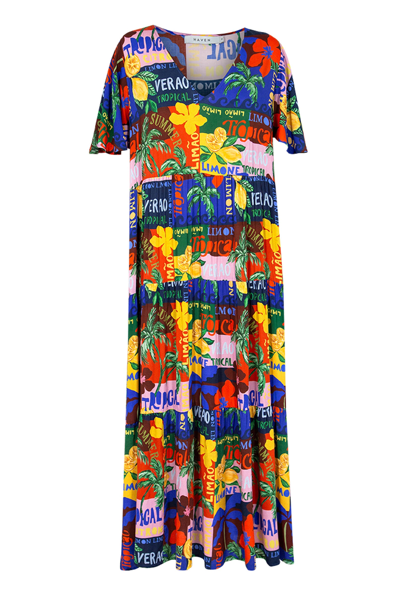 Odyssey Tiered Maxi Dress - Tropical