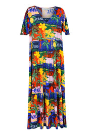 Odyssey Tiered Maxi Dress - Tropical