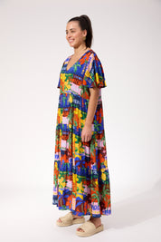 Odyssey Tiered Maxi Dress - Tropical