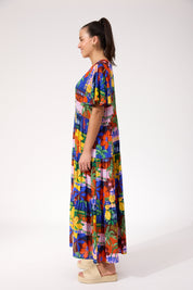 Odyssey Tiered Maxi Dress - Tropical