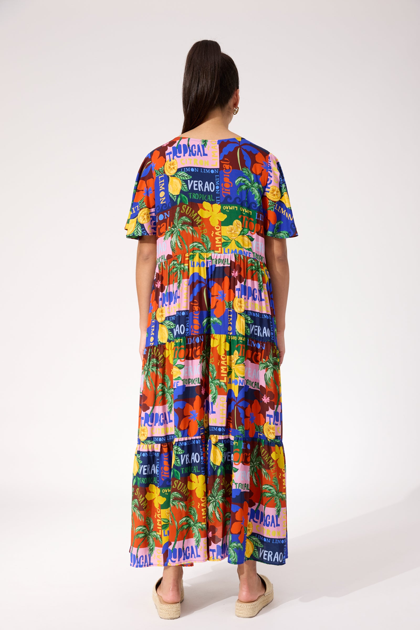 Odyssey Tiered Maxi Dress - Tropical