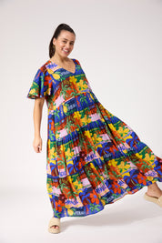 Odyssey Tiered Maxi Dress - Tropical