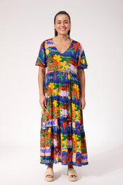 Odyssey Tiered Maxi Dress - Tropical