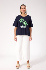 Odyssey Tshirt - Navy Tropical