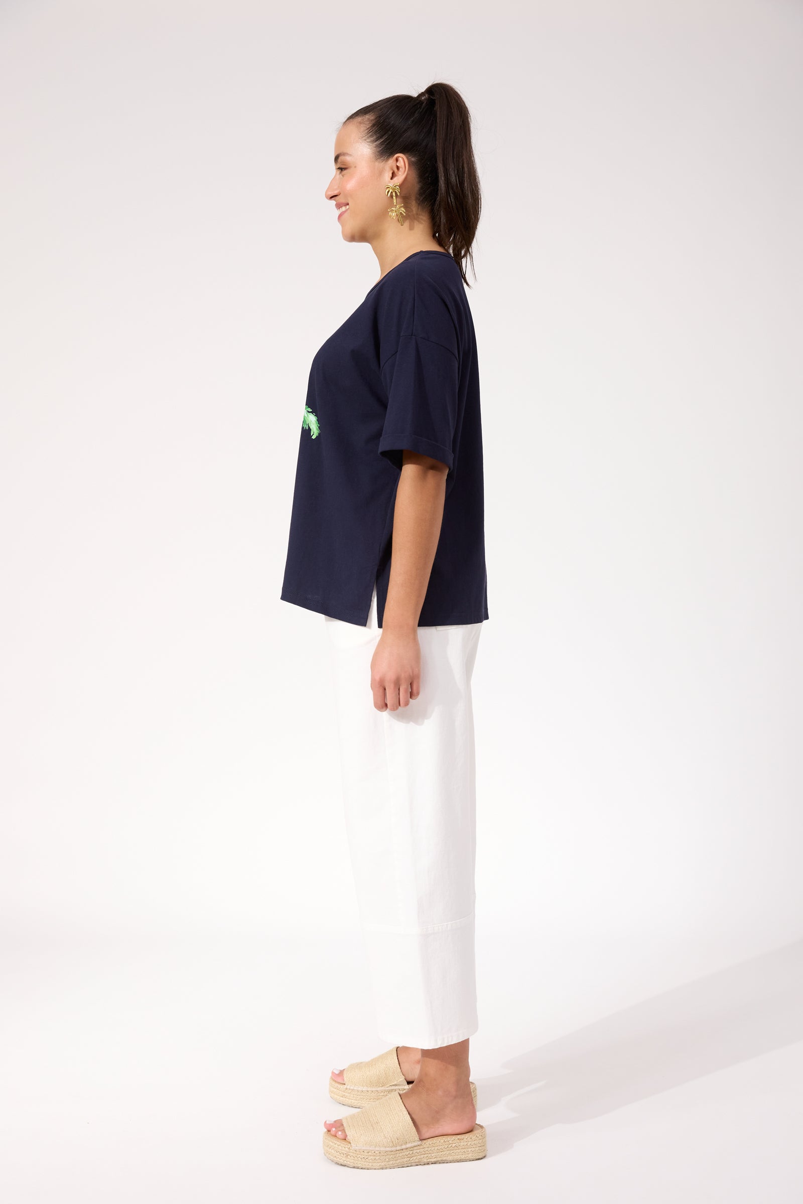 Odyssey Tshirt - Navy Tropical