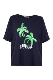 Odyssey Tshirt - Navy Tropical