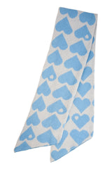 Vermont Heart Scarf - Blue