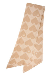 Vermont Heart Scarf - Latte