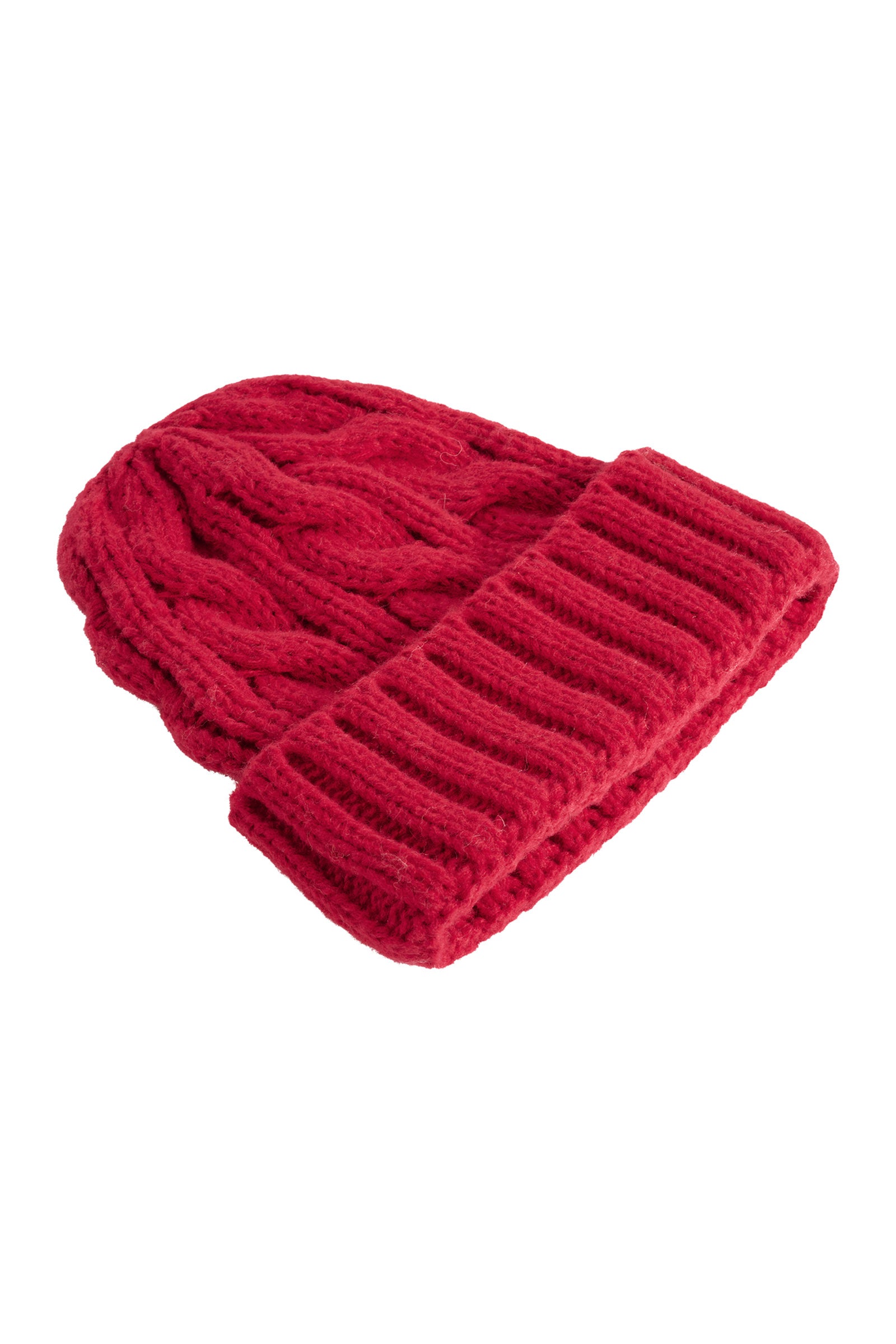 Fairbanks Cable Beanie - Red