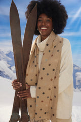 Columbus Spot Scarf - Latte