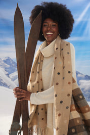 Columbus Spot Scarf - Latte