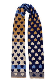 Savoie Heart Scarf - Denim