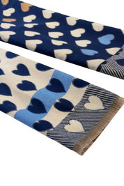 Savoie Heart Scarf - Denim