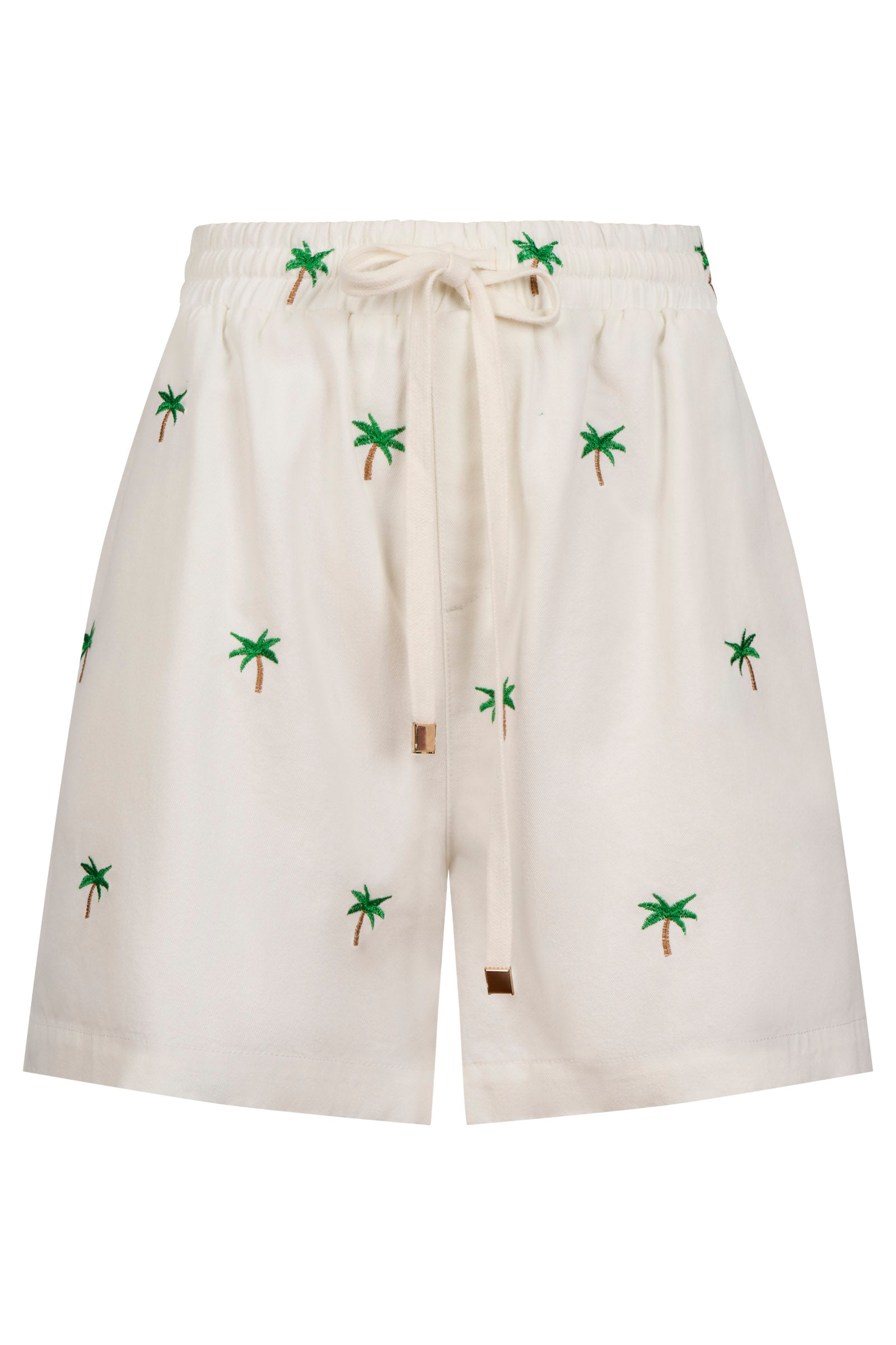 Mauritius Embroidered Denim Short - White