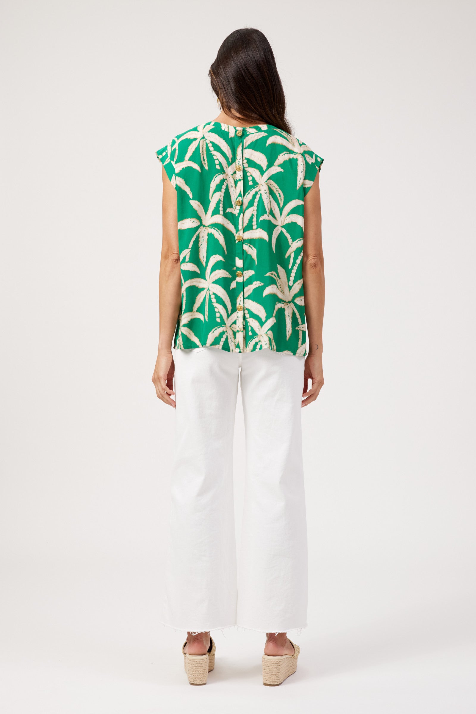 Congo Button Top - Palm