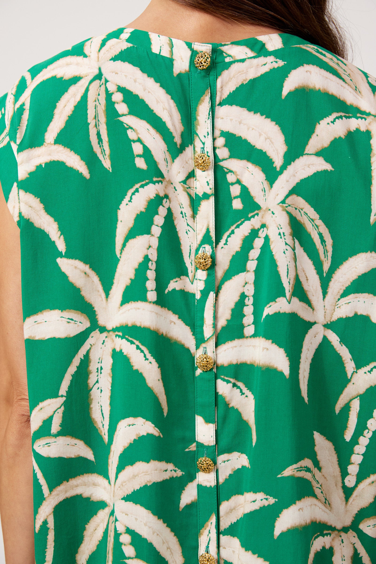 Congo Button Top - Palm