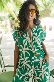 Congo Button Top - Palm