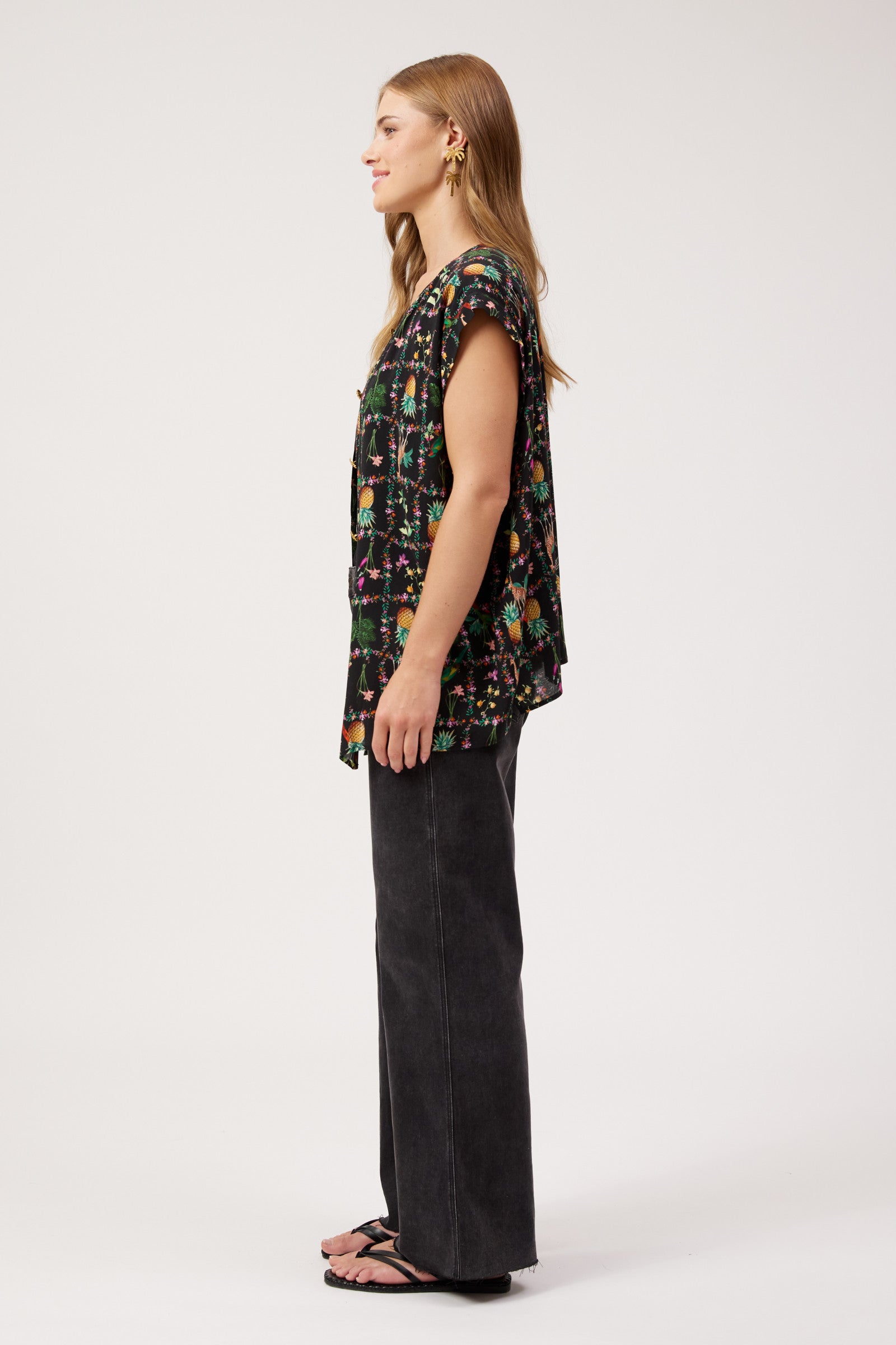 Congo Button Top - Jungle