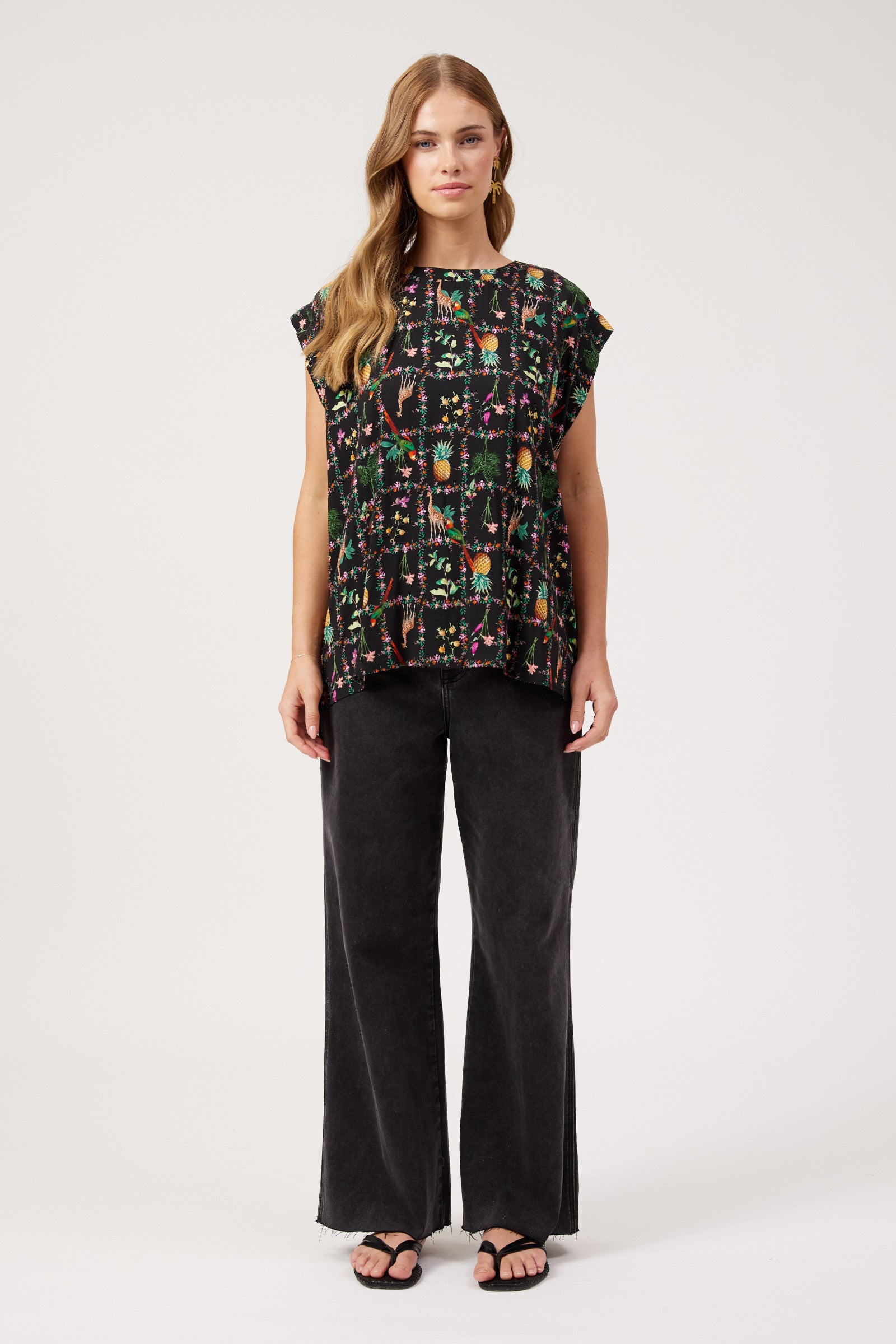 Congo Button Top - Jungle